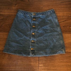 American Apparel • Button Up Jean Skirt • Medium